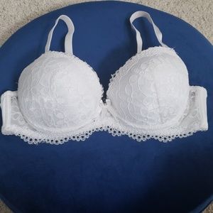 White sexy padded bra 34C